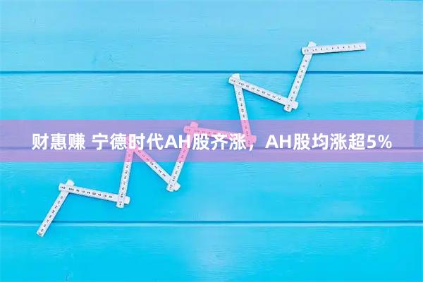 财惠赚 宁德时代AH股齐涨，AH股均涨超5%