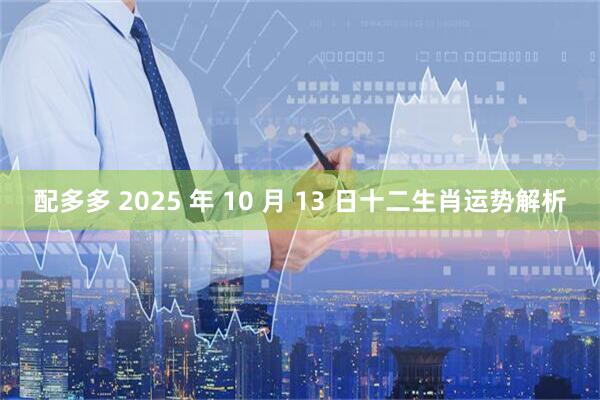 配多多 2025 年 10 月 13 日十二生肖运势解析