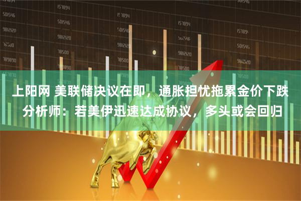 上阳网 美联储决议在即，通胀担忧拖累金价下跌 分析师：若美伊迅速达成协议，多头或会回归